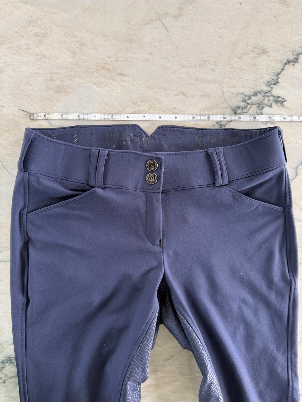 Tredstep Ireland Full Seat Riding Breeches - Navy 30R - Picture 5 of 8